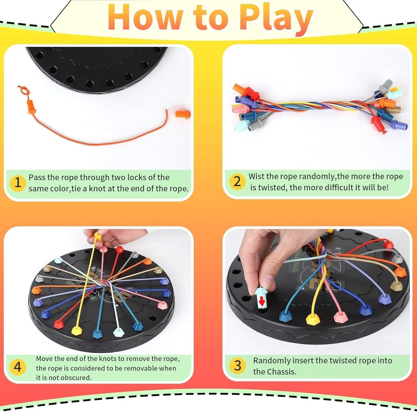 Rope Untangle Toy Sensory Social Mind Toy | 1 Set Board Game