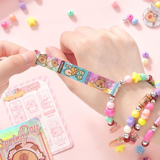 Capybara Sticker Roll and Bracelet Kit
