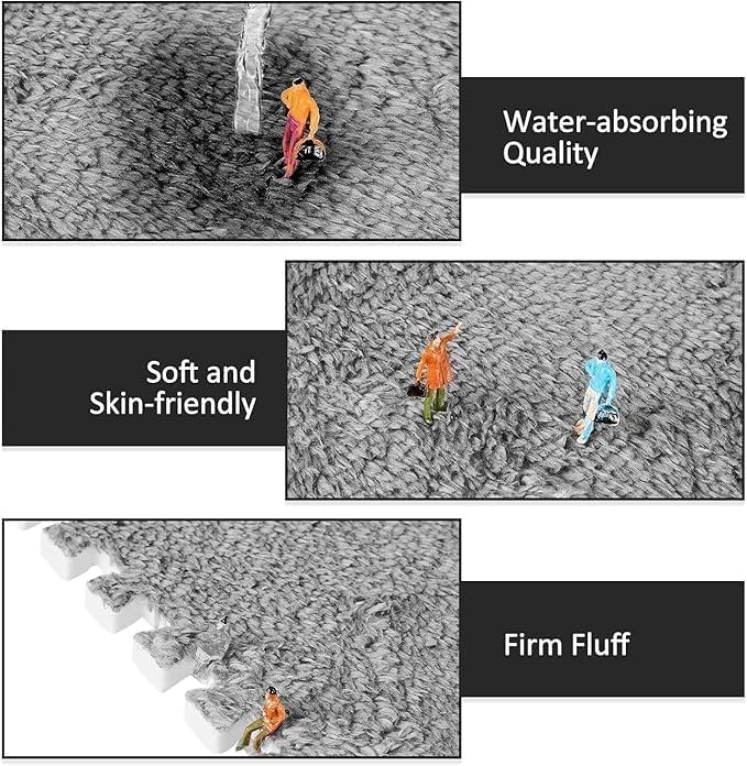 Interlocking Carpet Tiles Mat (6pc)