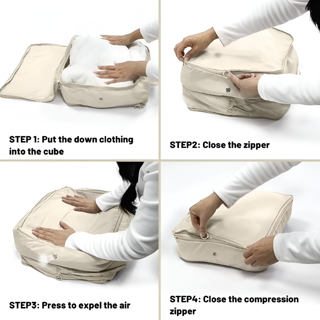 Storage Space Saving Self Compression Organizer